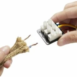 10m Fil électrique Corde, 2 Cœurs Linge De Câble D'éclairage De Corde Vintage Fil De Cuivre Recouvert Rétro Tressé Industriel Corde Pour DIY Pendentif Lampe Zhuoxuan -Goobayd Magasin 74247414 3