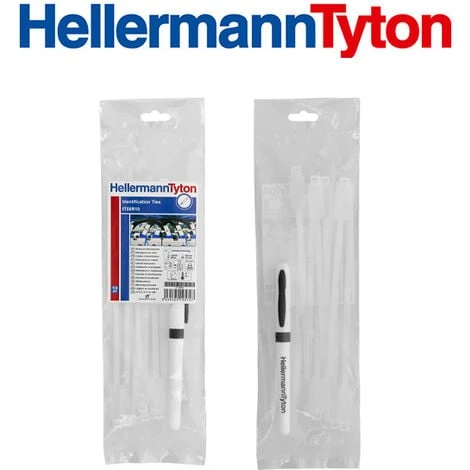 Lot De 10 étiquettes D'identification 203x4,6mm Avec Colliers + Un Stylo Indélébile Inclus - HellermannTyton 5 Lot De 10 étiquettes D'identification 203x4,6mm Avec Colliers + Un Stylo Indélébile Inclus - HellermannTyton – Image 5