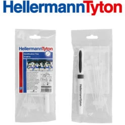Lot De 10 étiquettes D'identification 100x2,3mm Avec Colliers Un Stylo Indélébile Inclus+ - HellermannTyton -Goobayd Magasin 77173347 5