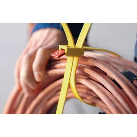 5 Colliers De Serrage Réouvrable 750 X 13 Mm Jaune SpeedyTie - RTT750 - HellermannTyton 3 5 Colliers De Serrage Réouvrable 750 X 13 Mm Jaune SpeedyTie - RTT750 - HellermannTyton – Image 3