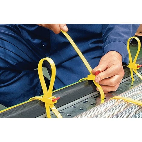 5 Colliers De Serrage Réouvrable 750 X 13 Mm Jaune SpeedyTie - RTT750 - HellermannTyton 4 5 Colliers De Serrage Réouvrable 750 X 13 Mm Jaune SpeedyTie - RTT750 - HellermannTyton – Image 4