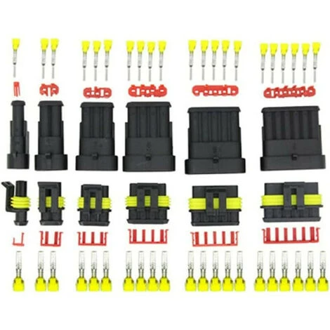 352 Pièces Imperméable à L'eau Connecteur Kit, Terminal Électriques De Voiture Étanche à 1/2/3/4 Broches,pour Moto,Scooter, Voiture 2 352 Pièces Imperméable à L'eau Connecteur Kit, Terminal Électriques De Voiture Étanche à 1/2/3/4 Broches,pour Moto,Scooter, Voiture – Image 2