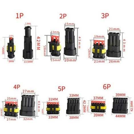 352 Pièces Imperméable à L'eau Connecteur Kit, Terminal Électriques De Voiture Étanche à 1/2/3/4 Broches,pour Moto,Scooter, Voiture 3 352 Pièces Imperméable à L'eau Connecteur Kit, Terminal Électriques De Voiture Étanche à 1/2/3/4 Broches,pour Moto,Scooter, Voiture – Image 3