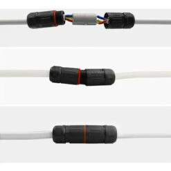10 PCS IP68 Etanche Connecteur De Câble Electrique, Femelle 3 Broches Connecteurs Etanches Prise De Courant Extérieure Raccord De Connecteur Fil Etanche -Goobayd Magasin 83787240 5