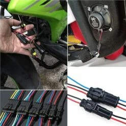 352 Pièces Imperméable à L'eau Connecteur Kit, Terminal Électriques De Voiture Étanche à 1/2/3/4 Broches,pour Moto,Scooter, Voiture -Goobayd Magasin 85564325 4