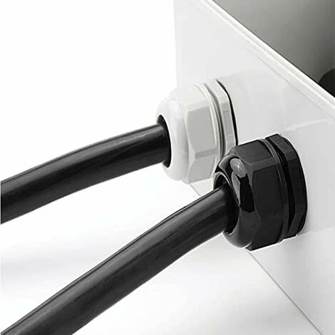 SVKBJROY 25 Pièces PG19 Nylon Presse-étoupe Conduit Electrique Fil Étanche Compression Connecteur Avec Contre-écrou / Rondelle (Noire) 2 SVKBJROY 25 Pièces PG19 Nylon Presse-étoupe Conduit Electrique Fil Étanche Compression Connecteur Avec Contre-écrou / Rondelle (Noire) – Image 2