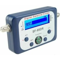 DHKLFA Pointeur Satellite Numérique/Satfinder Parabole Détecteur Localisateur De Signal Avec Boussole Buzzer Noir