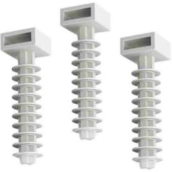 EDM Pack 100un Cheville Blanche Pour Collier De Fixation N°6