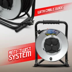 Enrouleur 4 Prises-h07rn-3g2.5MM²-25M - Acier Galvanisé -I-watts Pro -Goobayd Magasin 90499520 4