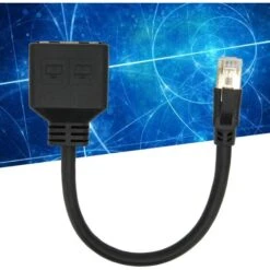 Câble Répartiteur Ethernet RJ45, Adaptateur Répartiteur RJ45 Mâle à 2 Femelles, Câble Adaptateur De Commutateur Ethernet RJ45 Professionnel Pour Connecteur De Prise Ethernet De Bureau à Domicile -Goobayd Magasin 91407145 4