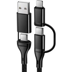 Câble De Charge 4 En 1 PD Câble De DonnéEs De Charge Multifonction Type-C à Type-C Câble De Charge Câble De Charge De