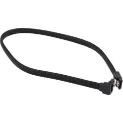 50CM SATA 3.0 III SATA3 Cable De Donnees A 7 Broches SSD A Angle Droit 6Gb / S Cordon De Donnees Pour Disque Dur Avec Gaine En Nylon (Noir) -Goobayd Magasin 94711971 3
