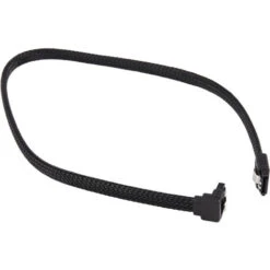 50CM SATA 3.0 III SATA3 Cable De Donnees A 7 Broches SSD A Angle Droit 6Gb / S Cordon De Donnees Pour Disque Dur Avec Gaine En Nylon (Noir) -Goobayd Magasin 94711971 4