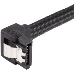 50CM SATA 3.0 III SATA3 Cable De Donnees A 7 Broches SSD A Angle Droit 6Gb / S Cordon De Donnees Pour Disque Dur Avec Gaine En Nylon (Noir) -Goobayd Magasin 94711971 5