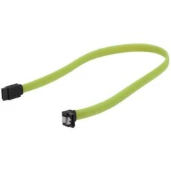 50CM SATA 3.0 III SATA3 Cable De Donnees A 7 Broches SSD A Angle Droit 6Gb / S Cordon De Donnees Pour Disque Dur Avec Gaine En Nylon (Vert) -Goobayd Magasin 94712460 3