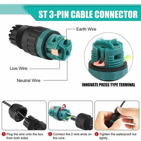 Boite De Derivation IP68 Etanche - Lot De 4 Connecteur Électrique Éxterieur 2 Voies, Boîte De Jonction Câblage Externe Domino Etanche Pour Ø9-12 Mm Câbles De Terre 2 Boite De Derivation IP68 Etanche - Lot De 4 Connecteur Électrique Éxterieur 2 Voies, Boîte De Jonction Câblage Externe Domino Etanche Pour Ø9-12 Mm Câbles De Terre – Image 2