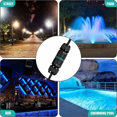 Boite De Derivation IP68 Etanche - Lot De 4 Connecteur Électrique Éxterieur 2 Voies, Boîte De Jonction Câblage Externe Domino Etanche Pour Ø9-12 Mm Câbles De Terre 5 Boite De Derivation IP68 Etanche - Lot De 4 Connecteur Électrique Éxterieur 2 Voies, Boîte De Jonction Câblage Externe Domino Etanche Pour Ø9-12 Mm Câbles De Terre – Image 5