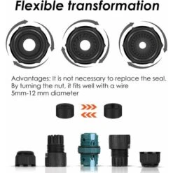 Connecteur électrique étanches IP68 - Raccord De Cable 3 Fils Boîte De Derivation étanche éxterieur, Domino Etanche Boîte De Jonction Pour Cable Ø 5 à 12 Mm (4 Pcs) -Goobayd Magasin 95979753 3
