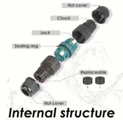 Connecteur électrique étanches IP68 - Raccord De Cable 3 Fils Boîte De Derivation étanche éxterieur, Domino Etanche Boîte De Jonction Pour Cable Ø 5 à 12 Mm (4 Pcs) -Goobayd Magasin 95979753 4