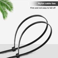 500 Pièces Collier De Serrage 200 Mm X 2, 5 Mm, Professionnelles Attache Câble, Serre Câbles Nylon, Colliers Serre-Cable 200mm, Noir -Goobayd Magasin 96331141 3