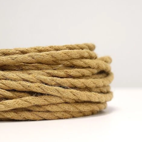 Câble électrique Recouvert De Jute Tressé 1 Câble électrique Recouvert De Jute Tressé