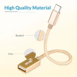 USB Type C Vers USB OTG Cable Adapté Pour Mi5 Mi4C 5X 6P OTG Type-C Charger Câble De DonnéEs Câble USB C -Goobayd Magasin 97351608 4