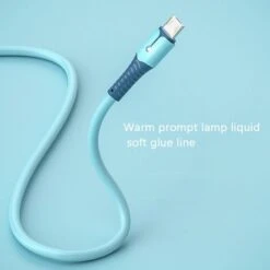 Câble De DonnéEs -B, Câble De DonnéEs En Silicone Liquide à Noyau De Cuivre Pur OxygèNe Avec LumièRe Pour Android (2M, Vert) -Goobayd Magasin 97353057 3