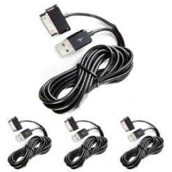 4 PièCes SéRies Câble De DonnéEs 30 Broches (Câble Long De 6,6 Pi) Pour Tablette Galaxy Tab Note 7.0 7.7 8.9 10.1
