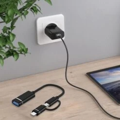 Le Câble OTG 2 En 1 Convient Au Câble Adaptateur TYPEC Câble De DonnéEs Multifonction Universel 2 En 1 Doré -Goobayd Magasin 97354333 3