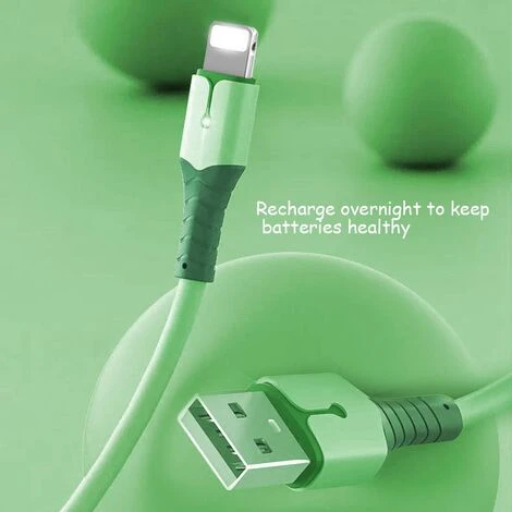 Câble De DonnéEs, Câble De DonnéEs En Silicone Liquide à Noyau De Cuivre Pur OxygèNe Avec LumièRe Pour IPhone12, (1M, Jaune) 4 Câble De DonnéEs, Câble De DonnéEs En Silicone Liquide à Noyau De Cuivre Pur OxygèNe Avec LumièRe Pour IPhone12, (1M, Jaune) – Image 4