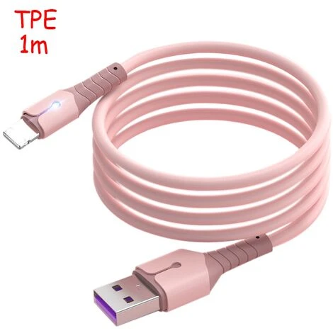 Câble De DonnéEs, Câble De DonnéEs En Silicone Liquide à Noyau De Cuivre Pur OxygèNe Avec LumièRe Pour IPhone12, (1M, ) 2 Câble De DonnéEs, Câble De DonnéEs En Silicone Liquide à Noyau De Cuivre Pur OxygèNe Avec LumièRe Pour IPhone12, (1M, ) – Image 2