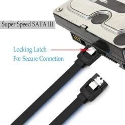 Câble De DonnéEs SATA 40 Cm 6.0 Gbps Noir Aux ExtréMitéS Branchez Le Câble De Disque Dur SéRie SATA Câble De DonnéEs SATA 3.0 SSD -Goobayd Magasin 97357443 5