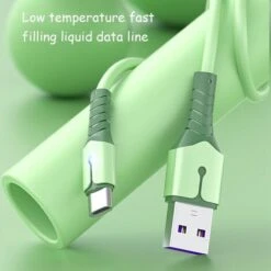 Câble De DonnéEs USB C, Câble De DonnéEs En Silicone Liquide à Noyau De Cuivre Pur OxygèNe Avec LumièRe Pour (1,5 M, ) -Goobayd Magasin 97357614 4