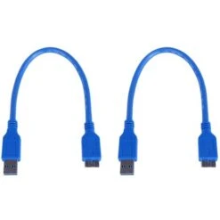 Câble De DonnéEs -B, USB 3.0 Type Un Câble Mâle Vers -B Convient Aux TéLéPhones, Appareils Photo Et Disques Durs (0,3 Mètre, Bleu)