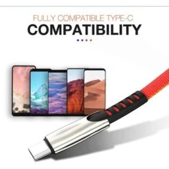 Câble De DonnéEs USB C à Charge Pour Câble USB Type C Pour S8 S9 S10 Super Charge (Bleu) -Goobayd Magasin 97361566 5