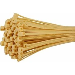 Attaches Câble, 1.8 Mm X 100 Mm Attaches De Câble, Beige Serre Câbles Nylon, Collier De Serrage, Colliers Serre-Cable Pour Brise-Vue Pour Balcon Jardin Et Terrasse (100 Pièces)