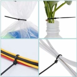 Attaches Câble, 1.8 Mm X 100 Mm Attaches De Câble, Beige Serre Câbles Nylon, Collier De Serrage, Colliers Serre-Cable Pour Brise-Vue Pour Balcon Jardin Et Terrasse (100 Pièces) -Goobayd Magasin 97677621 4