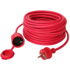 LECHUANG Rallonge De Jardinage-H05RR-F 3G1.5mm2 Rouge 25m